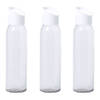 6x Stuks glazen waterfles/drinkfles transparant met schroefdop met wit handvat 470 ml - Drinkflessen