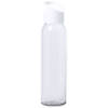 Glazen waterfles/drinkfles transparant met schroefdop met wit handvat 470 ml - Drinkflessen