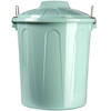 Kunststof afvalemmers/vuilnisemmers mintgroen 21 liter met deksel - Prullenbakken