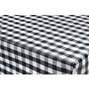 Tafelzeil/tafelkleed boeren ruit zwart/wit 140 x 220 cm - Tafelzeilen