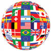 8x stuks landen thema bordjes met internationale vlaggen 23 cm - Feestbordjes