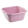 Set van 2x stuks kunststof teiltjes/afwasbakken vierkant 10 liter oud roze - Afwasbak