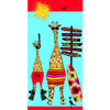 Strandlaken/badlaken giraffe print 70 x 140 cm - Strandlakens