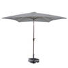 Kopu® Altea Parasol Vierkant 230x230 cm met Windvanger - Lichtgrijs