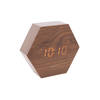 Karlsson klok Hexagon 13 x 11 x 4,5 cm hout fineer bruin