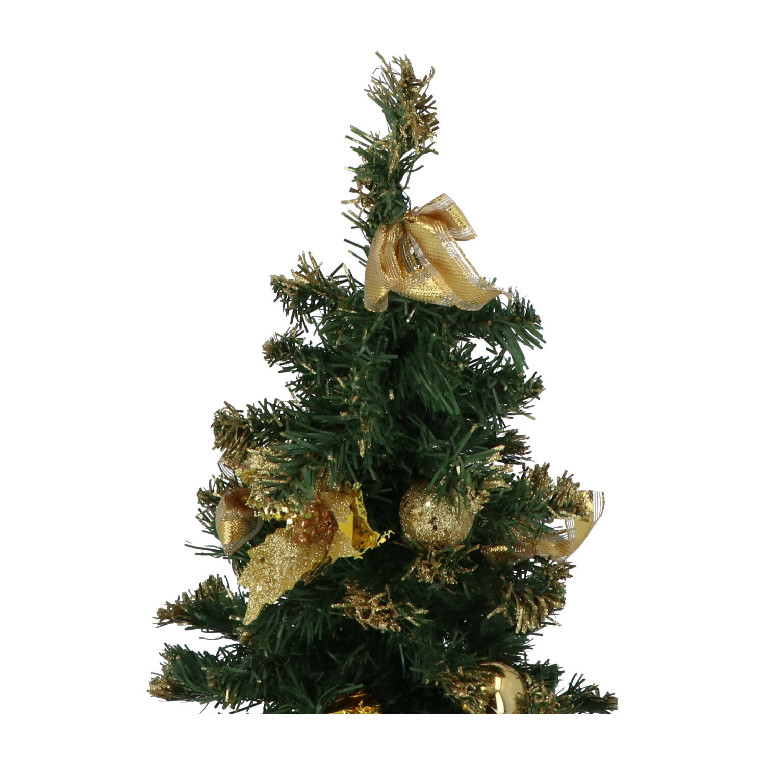 levend gemeenschap Turbulentie Mini Kerstboom met decoratie en kerstballen 50 cm hoog - Goud | Blokker