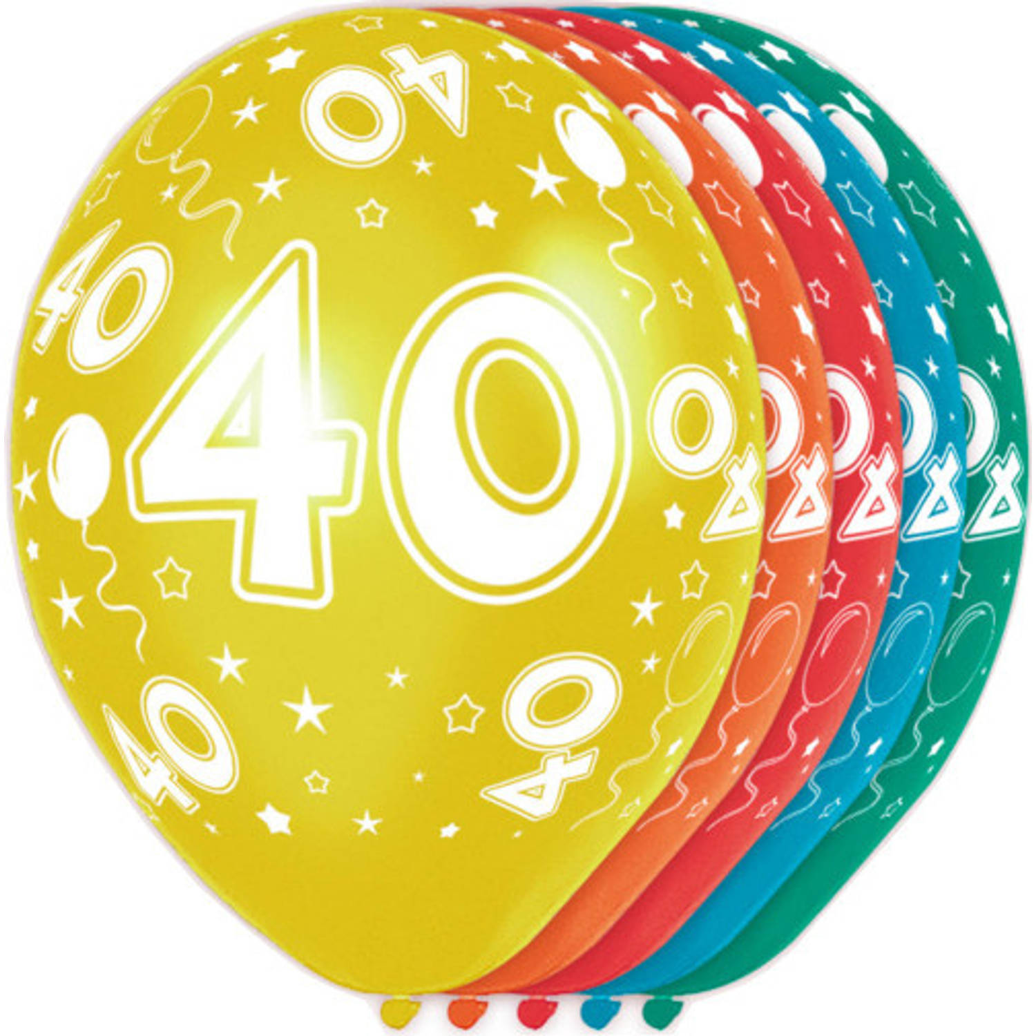 Feestbazaar 40 jaar verjaardag ballonnen(5st ) online kopen