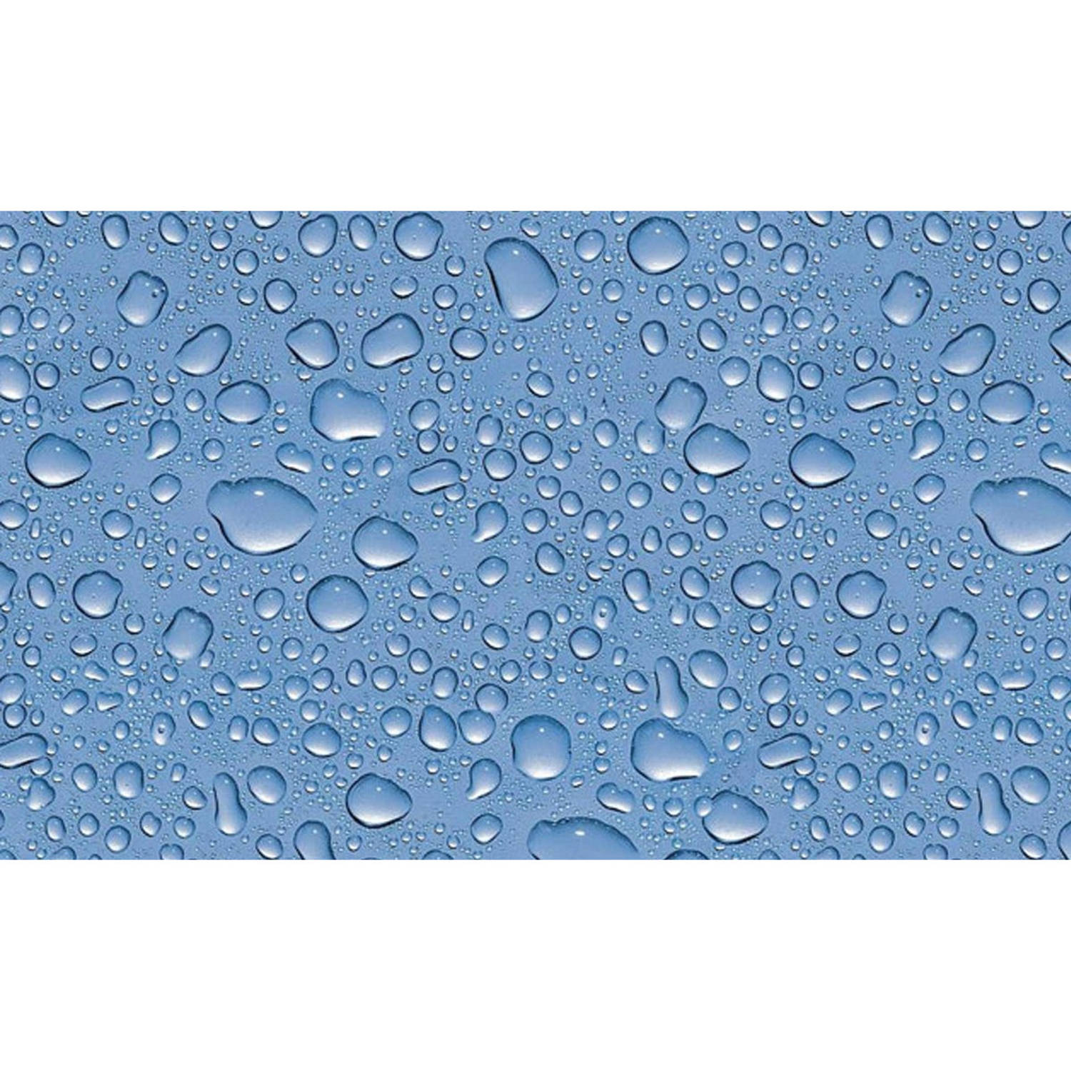 Raamfolie Waterdruppels Blauw Semi Transparant 45 Cm X 2 Meter Zelfklevend - Raamstickers