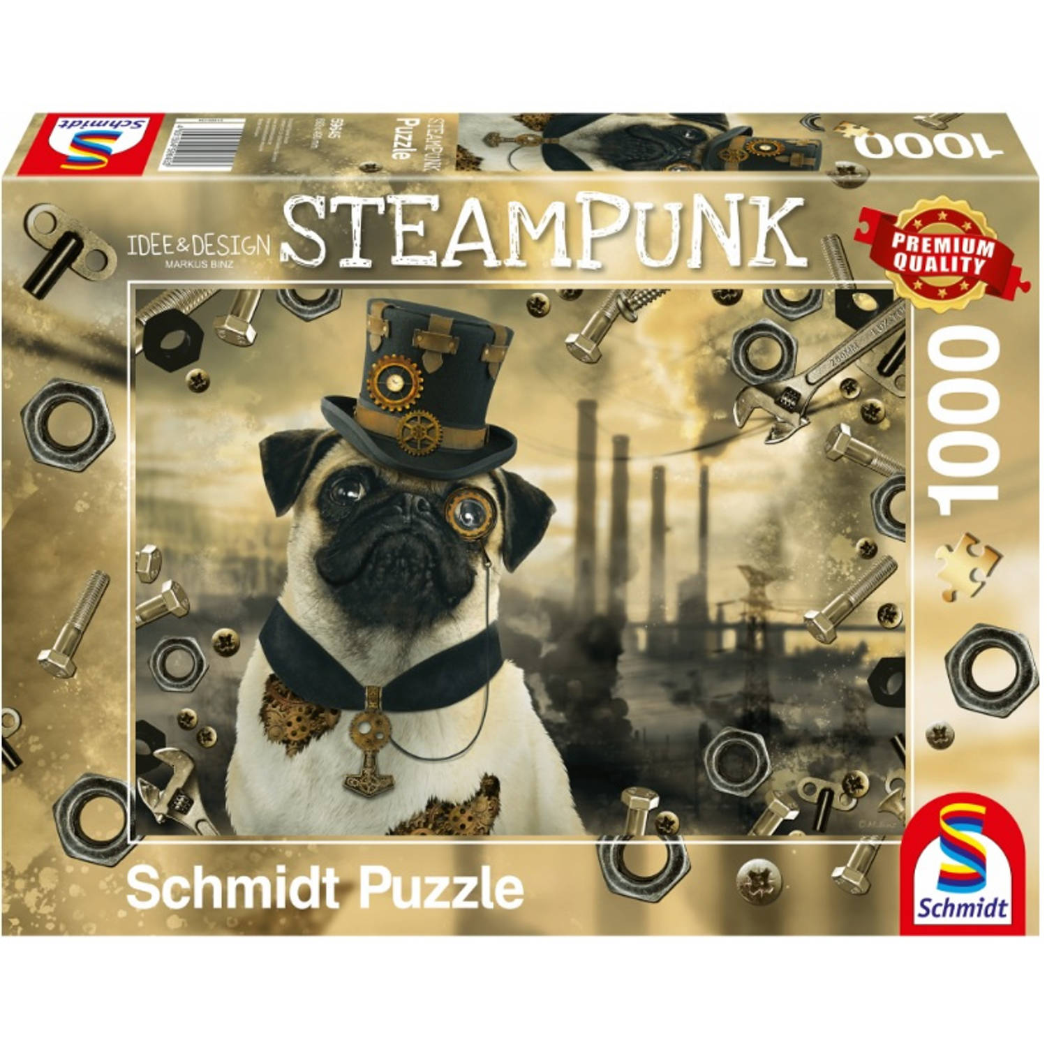 999 Games puzzel Stem Punk Hond karton 37 cm 1000 stukjes