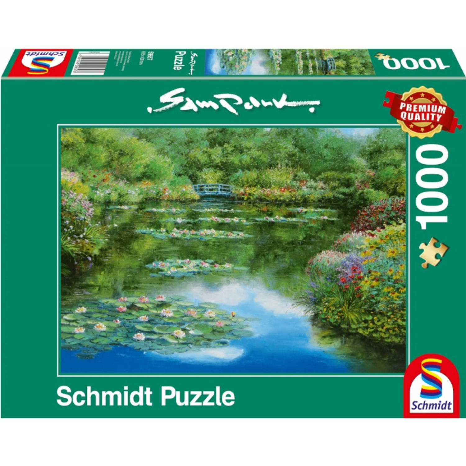 999 Games puzzel Waterlely Vijver 37 cm karton 1000 stukjes