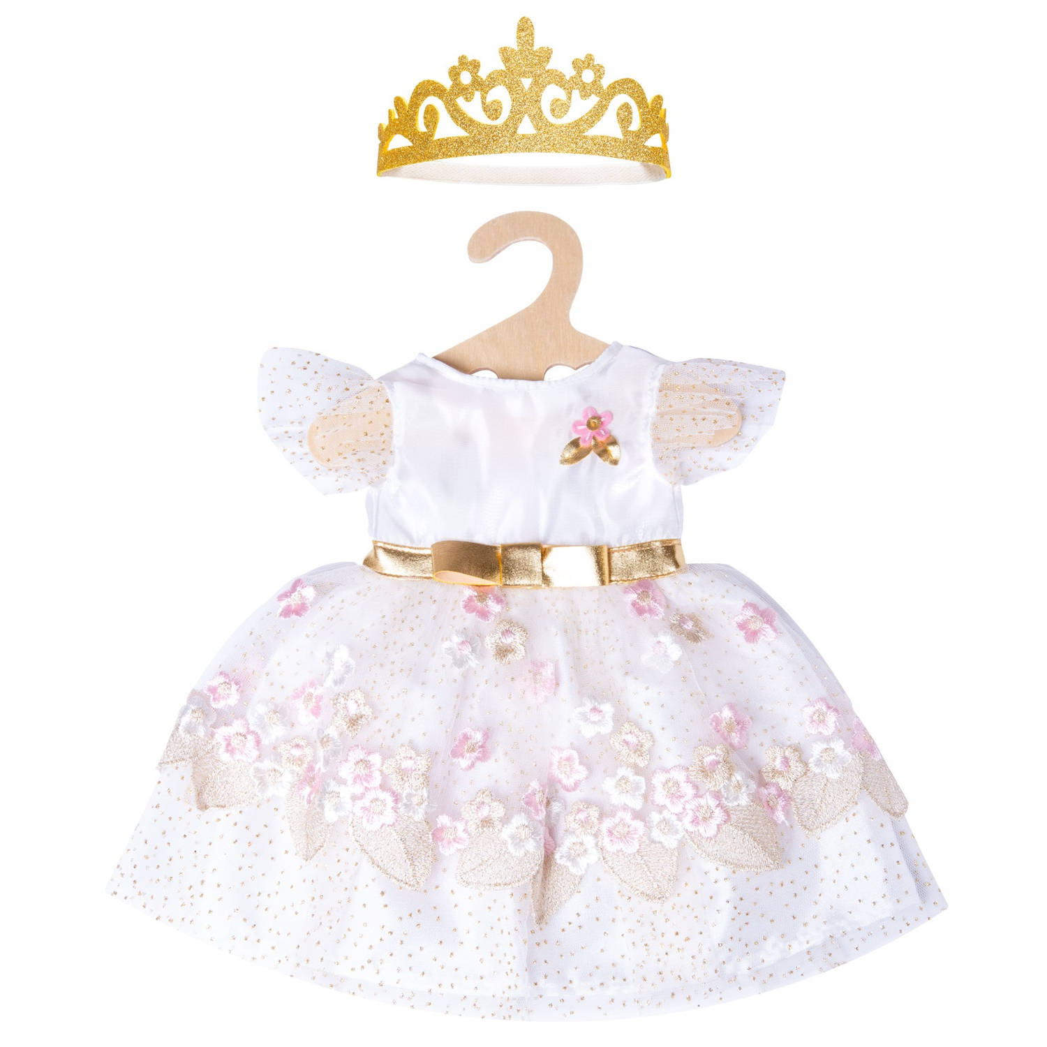Heless babypoppenkleding prinsessenjurk 28-35 cm roze 2-delig