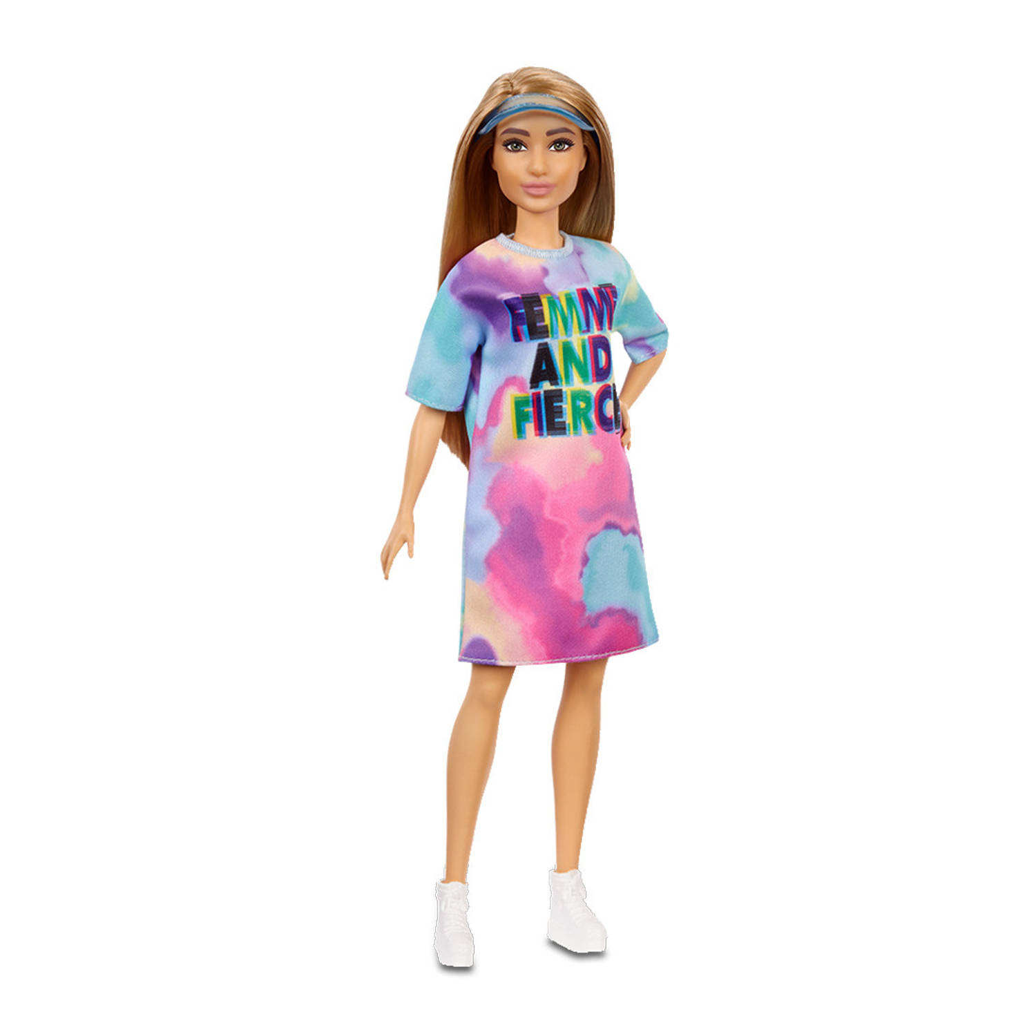 Barbie tienerpop Fashionistas meisjes 30 cm roze-lichtblauw