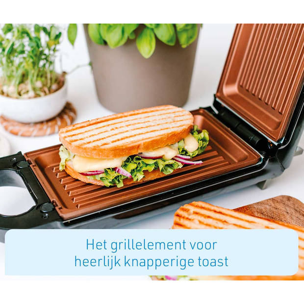 Livington FlipSwitch - Grill - Anti-aanbaklaag - Multifunctioneel - Vaatwasserbestendig - wafelijzer