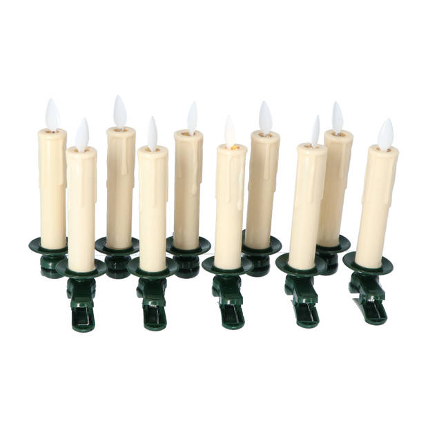 4goodz 10 stuks Draadloze LED Kerstverlichting - warm wit licht