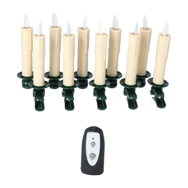 4goodz 10 stuks Draadloze LED Kerstverlichting - warm wit licht