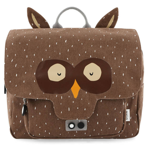 Trixie schooltas Mr. Owl junior 7 liter 29 cm polykatoen bruin