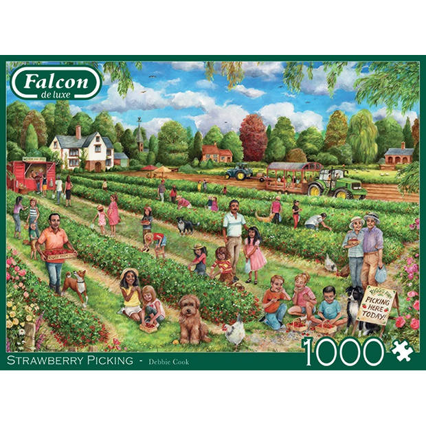 Falcon legpuzzel Strawberry Picking 68 x 50 karton 1000 stukjes