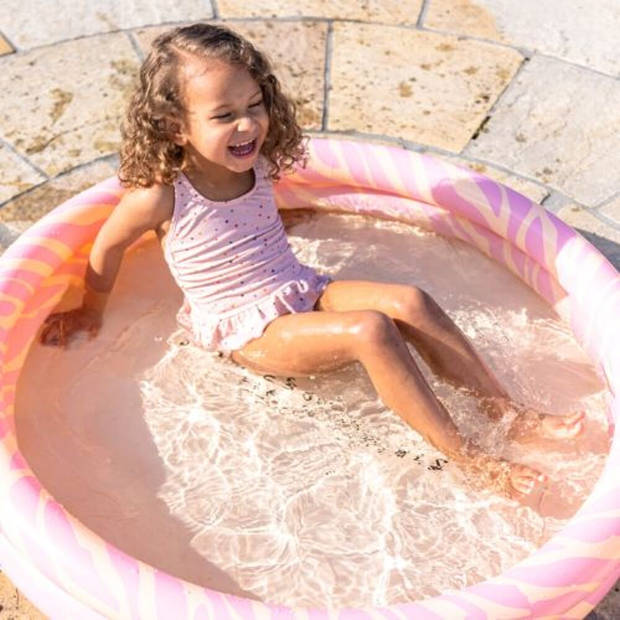 Swim Essentials Kinderzwembad Roze Zebraprint 100 cm