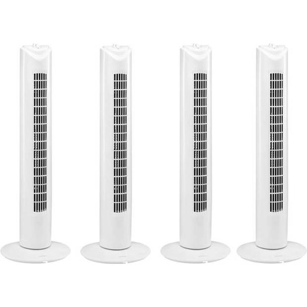 4 Stuks Ventilator - torenventilator - torenventilator ventilator zuil wit - torenventilator kopen