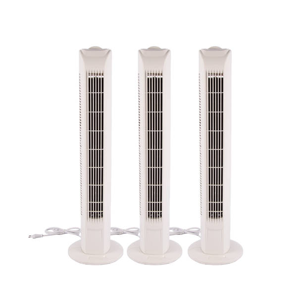 Elegante Witte Torenventilator 78cm Hoog 12cm Breed 3 Snelheden 3 Oscillatie Snelheden 45W 220-240V/50HZ