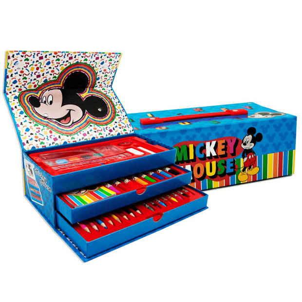 Disney Mickey mouse Kleurset 42-delig Kleurdoos met lade