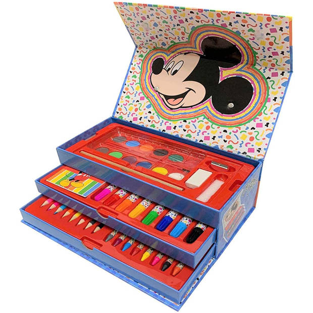 Disney Mickey mouse Kleurset 42-delig Kleurdoos met lade