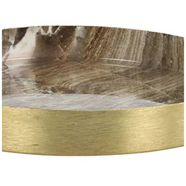 Countryfield Dienblad - Marble - Metaal - goud - Dia 21 cm - Dienbladen