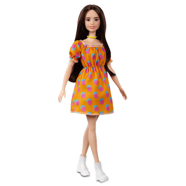 Barbie tienerpop Fashionistas meisjes 30 cm oranje/wit