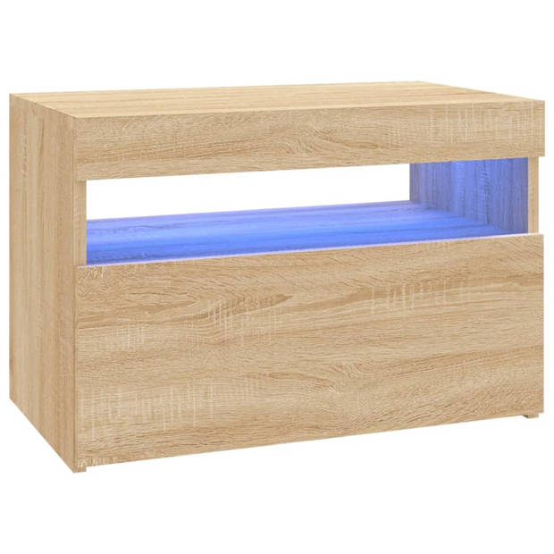 vidaXL Tv-meubel met LED-verlichting 60x35x40 cm sonoma eikenkleurig