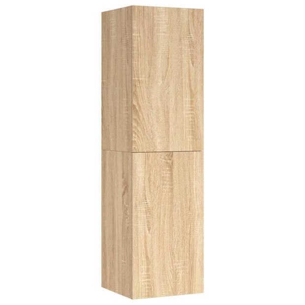 vidaXL Tv-meubels 2 st 30,5x30x110 cm bewerkt hout sonoma eikenkleurig