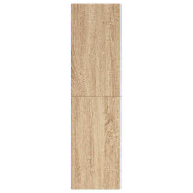 vidaXL Tv-meubels 2 st 30,5x30x110 cm bewerkt hout wit sonoma eiken