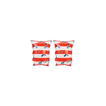 Swim Essentials Red-White Whale - Inflatable Swimming Armbands 2-6 years