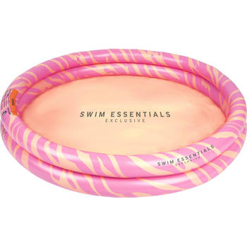 Swim Essentials Zebra Printed Children's Pool 100 cm dia - 2 rings