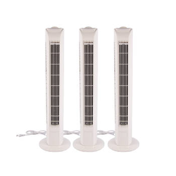 Elegante Witte Torenventilator 78cm Hoog 12cm Breed 3 Snelheden 3 Oscillatie Snelheden 45W 220-240V/50HZ