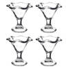 Set van 4x stuks ijs/sorbet coupes op voet van glas 240 ml - IJscoupes