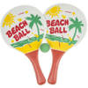 Houten beachball set oranje - Beachballsets