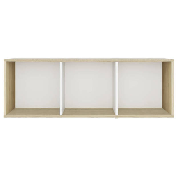 vidaXL Tv-meubelen 3st 107x35x37 cm bewerkt hout wit sonoma eikenkleur