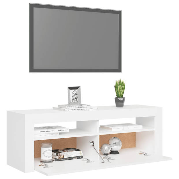 vidaXL Tv-meubel met LED-verlichting 120x35x40 cm wit