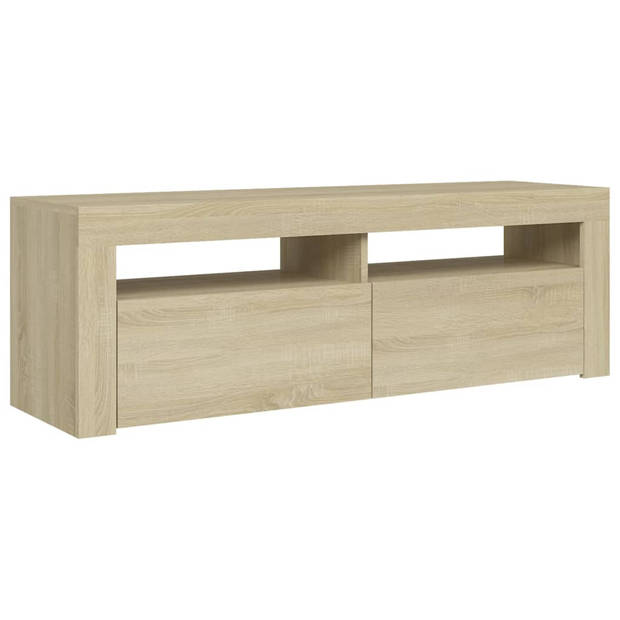 vidaXL Tv-meubel met LED-verlichting 120x35x40 cm sonoma eikenkleurig