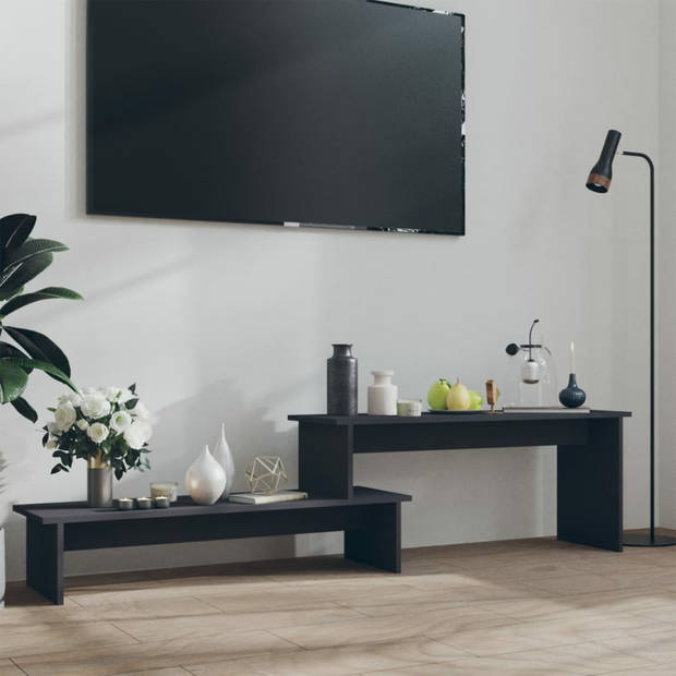 vidaXL Tv-meubel 180x30x43 cm bewerkt hout grijs