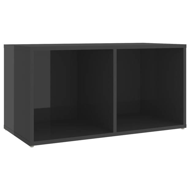 vidaXL Tv-meubelen 2 st 72x35x36,5 cm bewerkt houthoogglans grijs