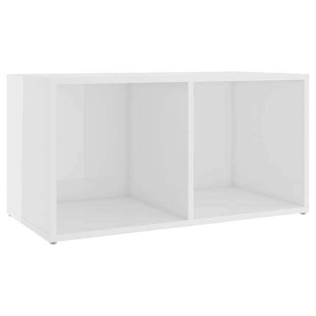 vidaXL Tv-meubel 72x35x36,5 cm bewerkt hout hoogglans wit