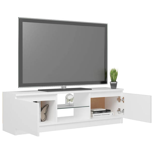 vidaXL Tv-meubel met LED-verlichting 120x30x35,5 cm wit