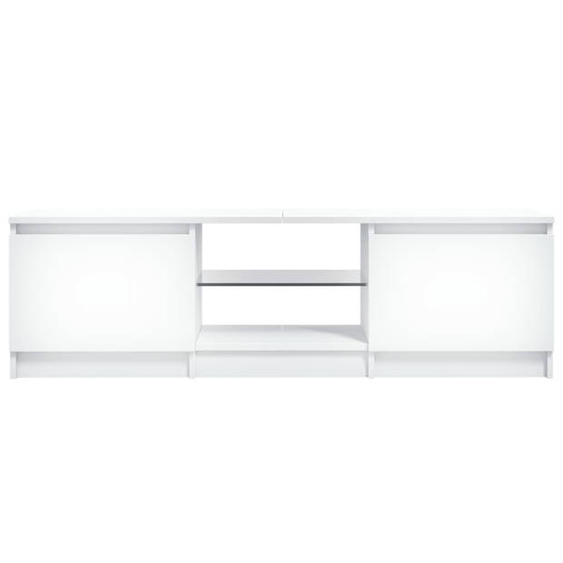 vidaXL Tv-meubel met LED-verlichting 120x30x35,5 cm wit