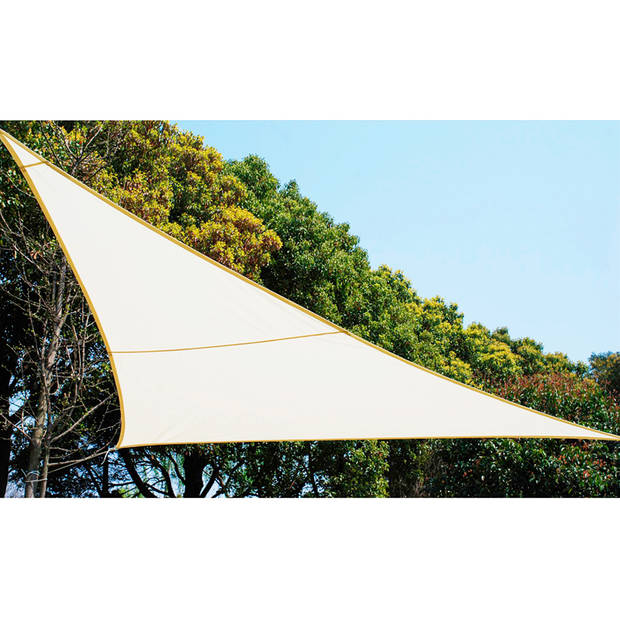 Practo Garden - Schaduwzeil - Driehoek - Polyetheen - 5 x 5 m - Crème