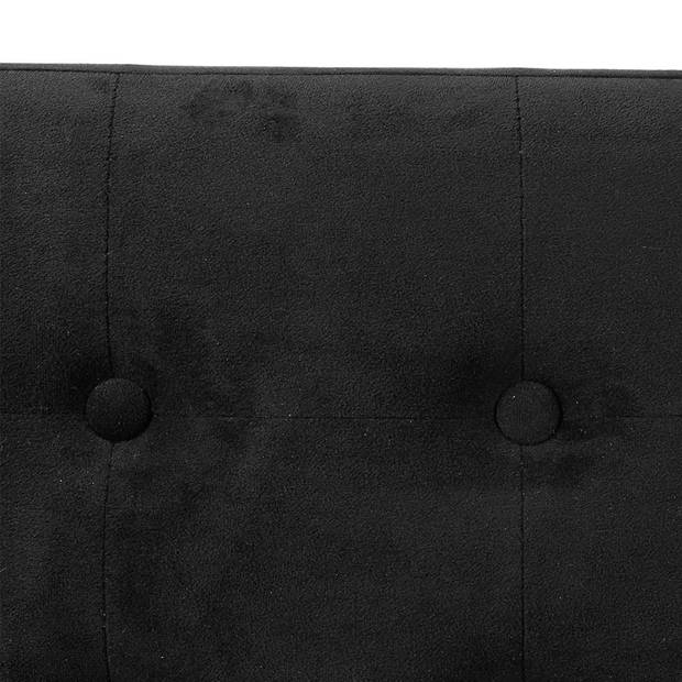 Atmosphera Poef/hocker/voetenbankje - opbergbox - zwart - PU/MDF - 76 x 38 x 38 cm - Poefs