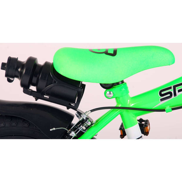 Volare Jongensfiets Sportivo 14 Inch 22,5 cm Jongens Knijprem Groen/Zwart