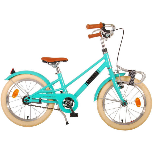 Volare Meisjesfiets Melody 16 Inch 26 cm Meisjes Terugtraprem Turquoise