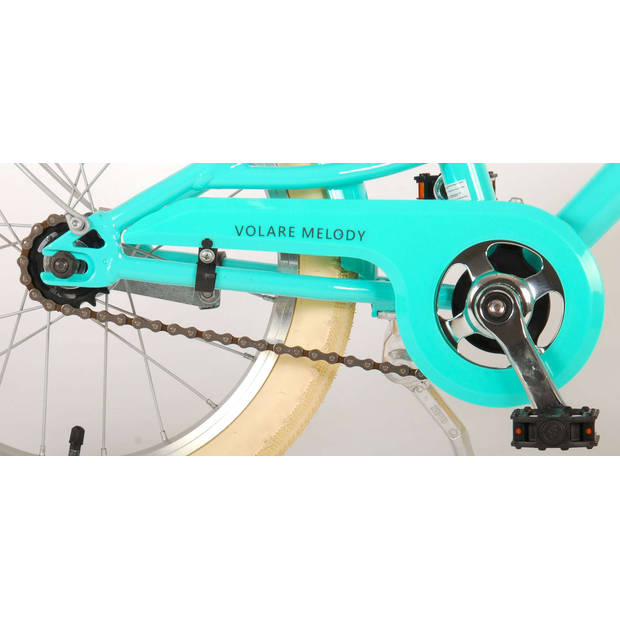 Volare Meisjesfiets Melody 16 Inch 25,4 cm Meisjes Terugtraprem Turquoise