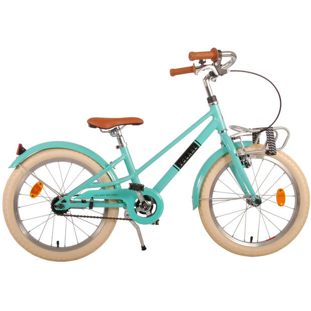 Volare Meisjesfiets Melody 18 Inch 26 cm Meisjes Terugtraprem Turquoise